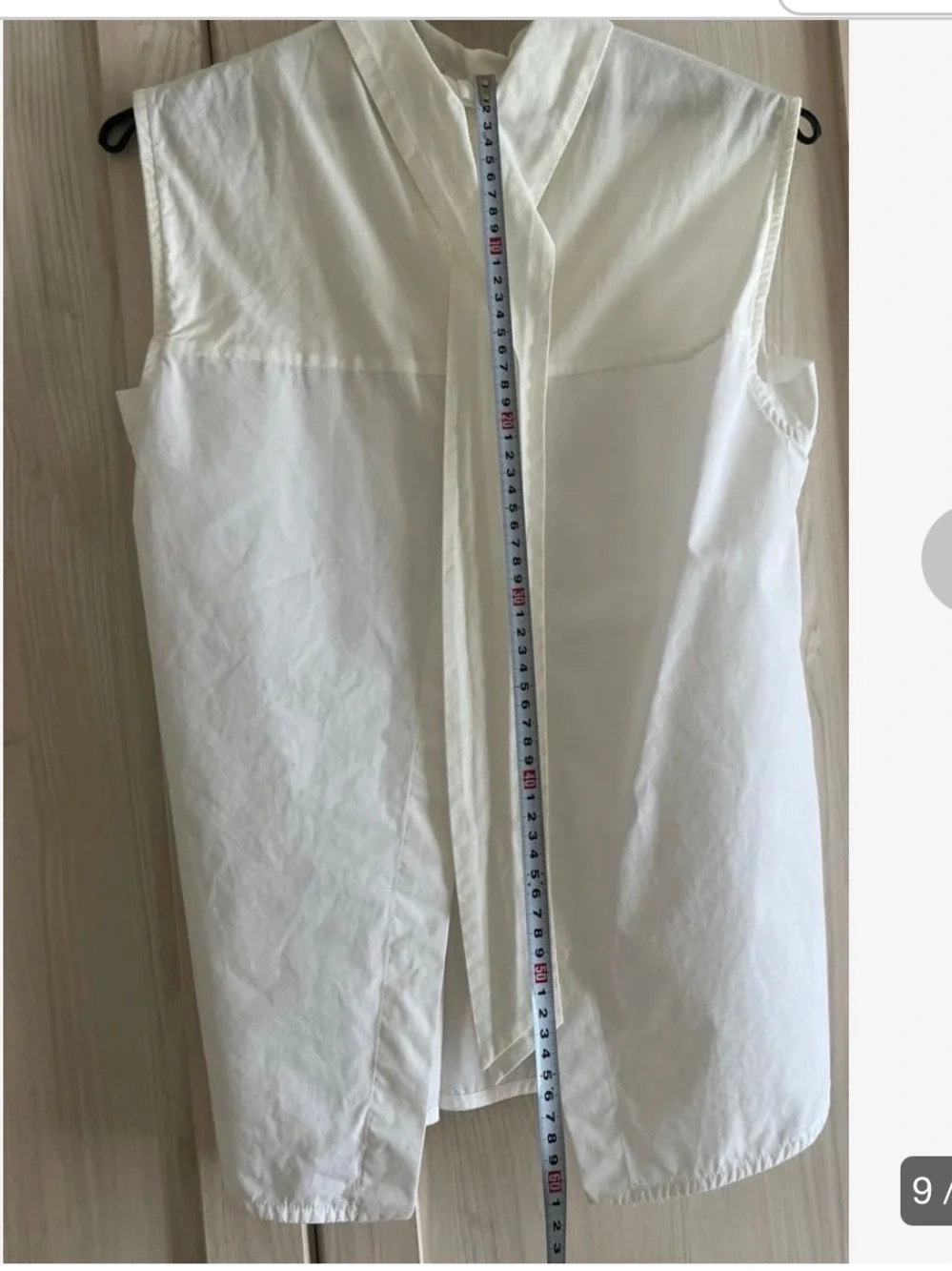 Zara Sleeveless White Gathered Yoke Top toes in back medium - Picture 6 of 6